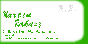 martin rakasz business card